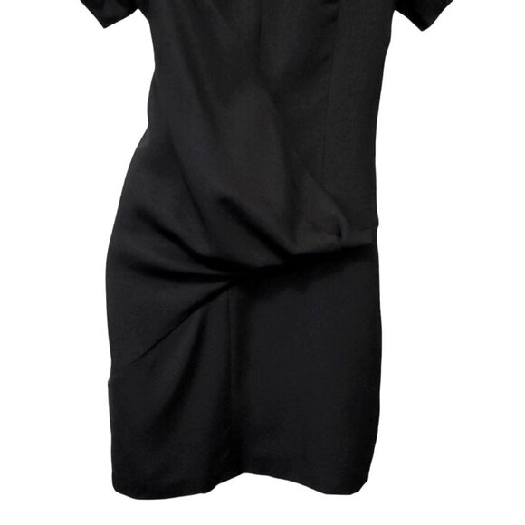 Acne Studios Trivial Black Draped Shift Dress Minimalist LBD - Picture 7 of 12